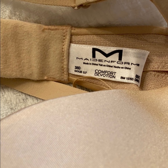 Maiden form Comfort Devotion Bra Size 38 D in EUC nude in color - Picture 2 of 8